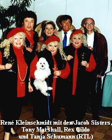 René Kleinschmidt mit den Jacob Sisters,
Tony Marshall, Rex Gildo
und Tanja Schumann (RTL)