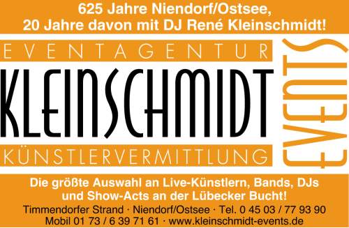 20 Jahre DJ Ren Kleinschmidt - Kleinschmidt-Events Timmendorfer Strand